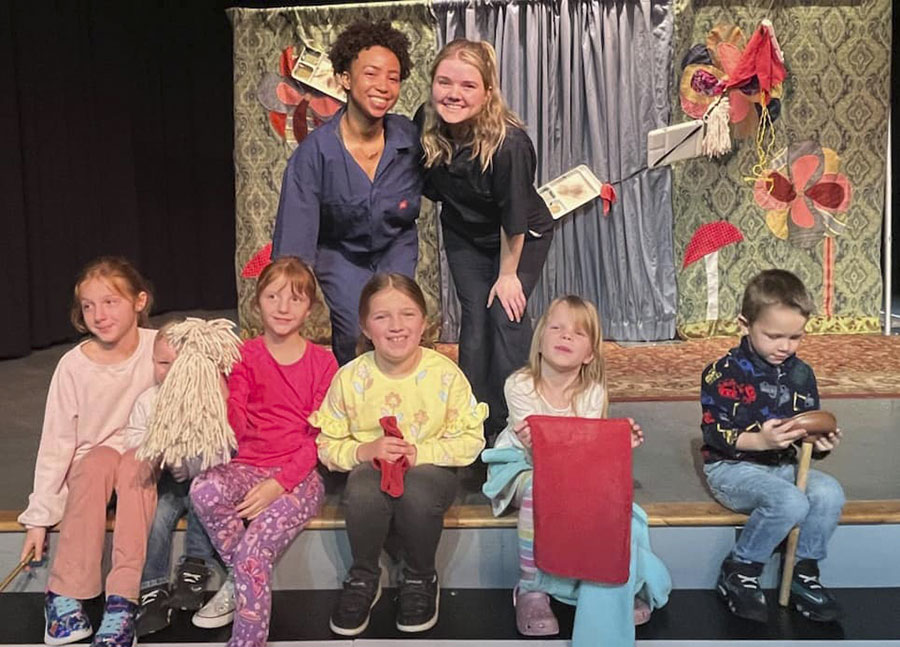 GFA students at the Bright Star Touring Theatre's performance of "Upcycled Cinderella"