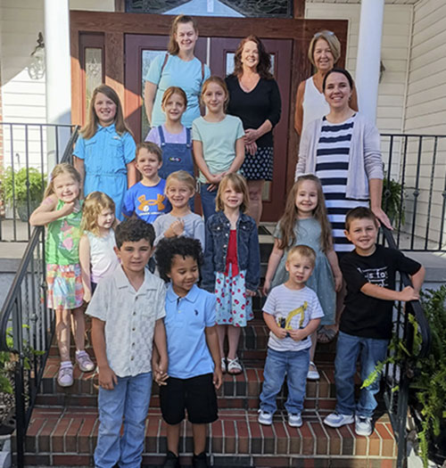 Group photo of students and parents of Grace Fellowship Academy